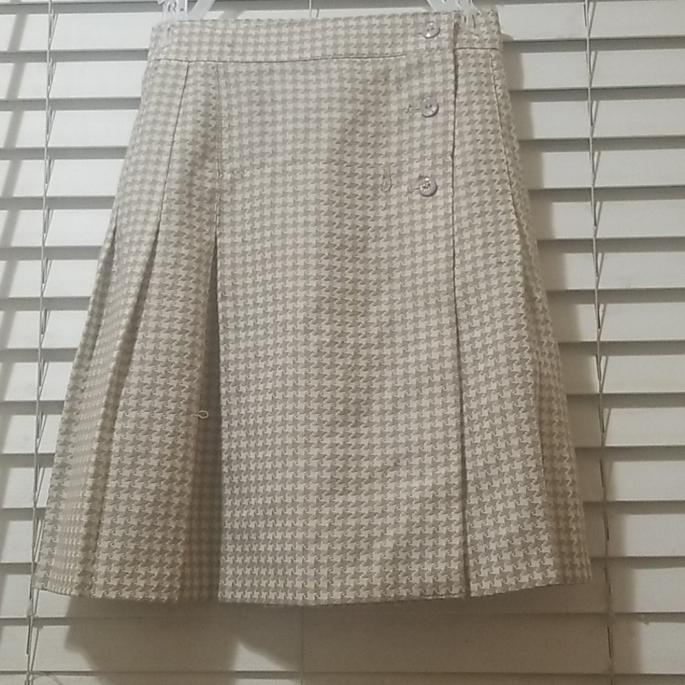 RAFFERTY GINGHAM RAYON/ POLY MINI SKIRT SZ 7